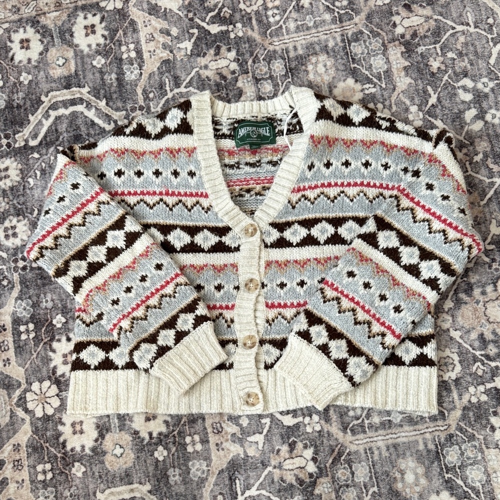 American Eagle Outfitters Geometric Pattern Cardigan